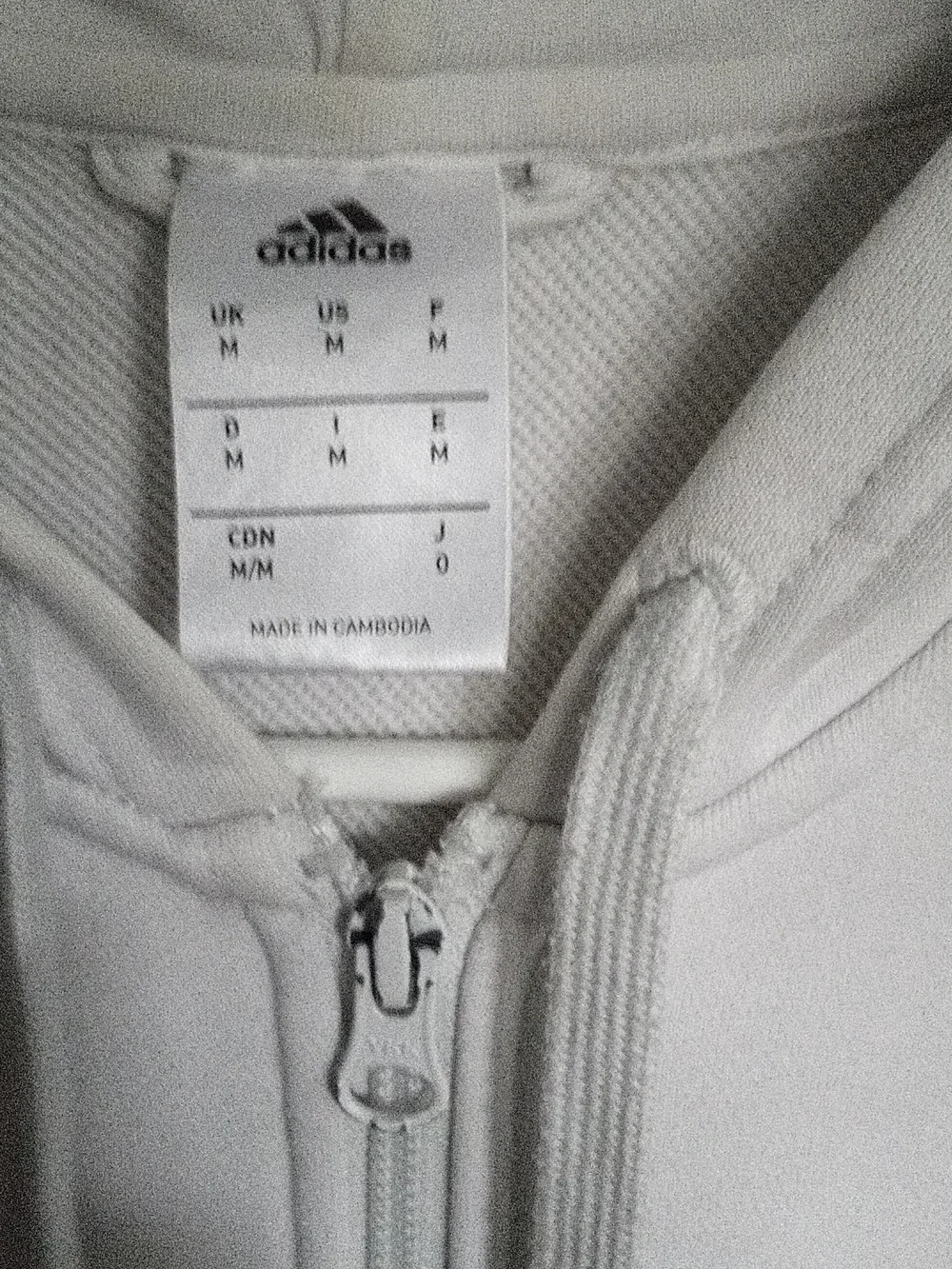 Adidas White Hoodie with Navy and Red FC Bayern Crest